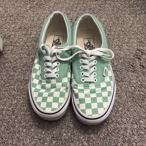 Vans Green Checkered Sneakers